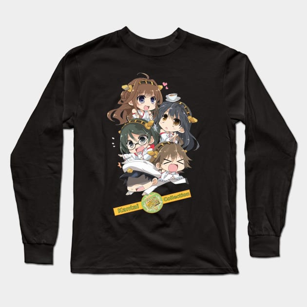 Chibi Girls Kancolle Long Sleeve T-Shirt by ShariLambert